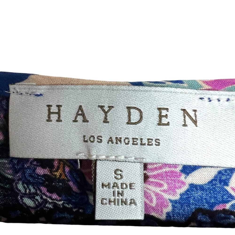 Hayden Los Angeles Colorful Floral Long Boho Duster Bell Sleeve Patchwork Small - Picture 5 of 10